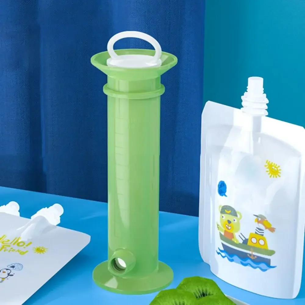 Dispensador de alimentos para niños pequeños, báscula segura, bolsa de puré de frutas, bolsa de alimentos, estación de llenado - imagen 5