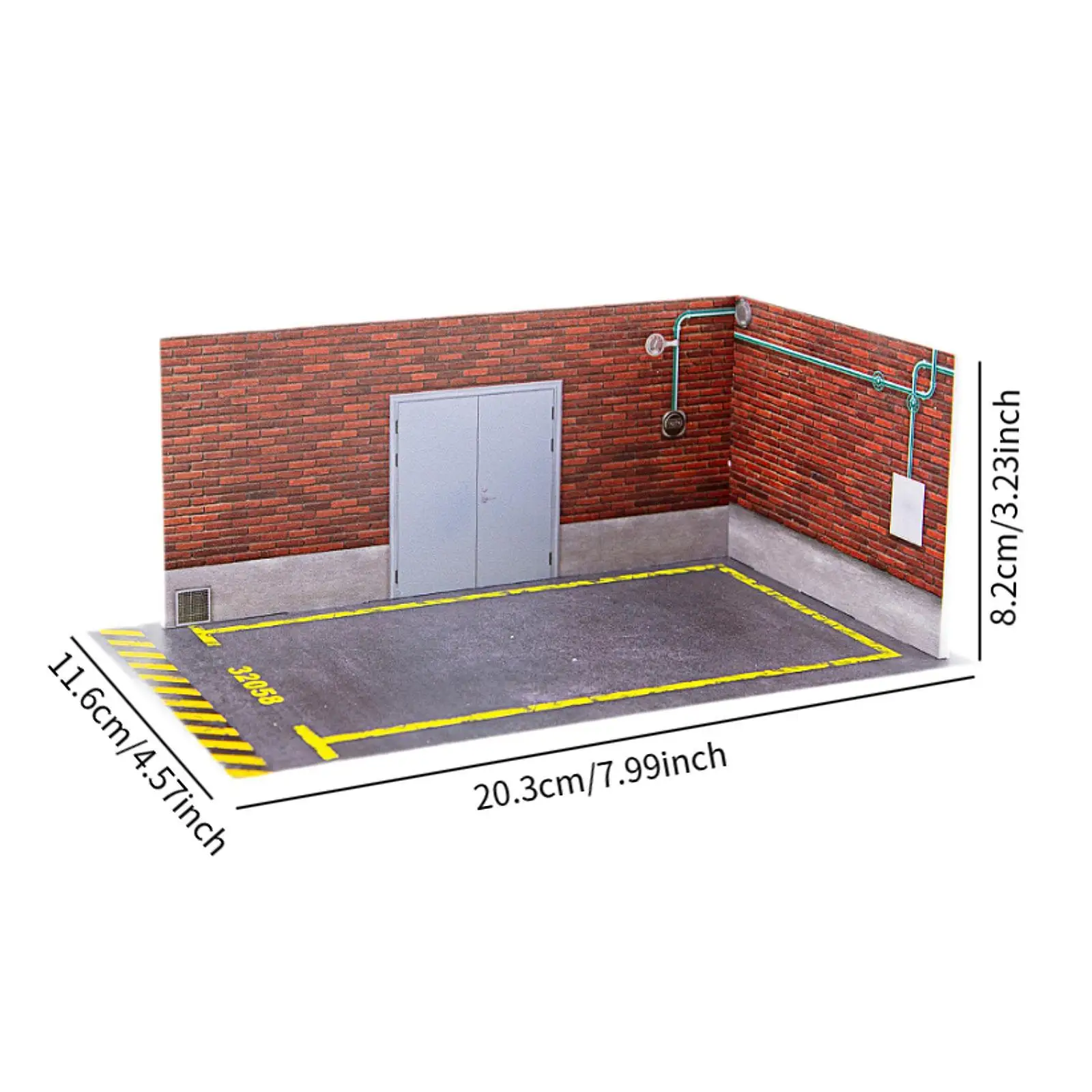 1/32 Model Car Parking Lot Display Scene Sturdy Diorama Car Garage Model