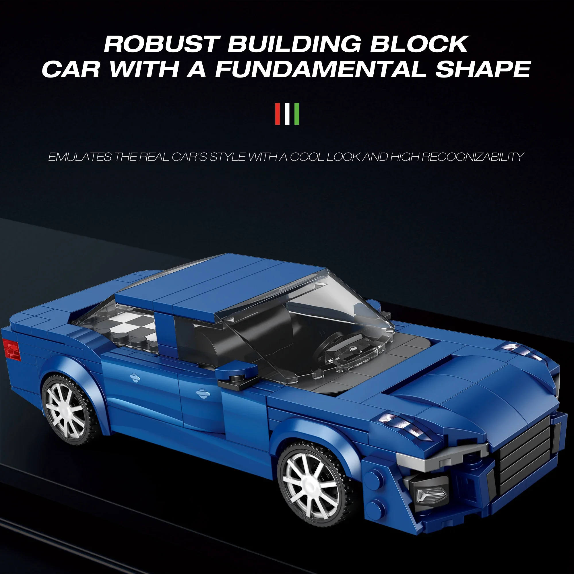 Bloques de construcción de coche deportivo para niños, juguete de ladrillos para armar vehículo de carreras de ciudad, con tecnología de piezas, ideal para regalo de vacaciones, 330 - imagen 4