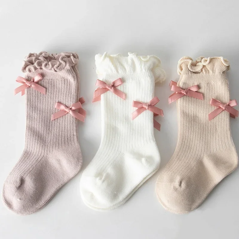 Calcetines algodón bebé niña con lazo estilo princesa - imagen 2