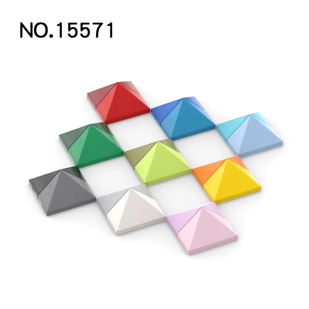 20 piezas piezasMOC 15571 pendiente 45 °   2x1 Triple con soporte para tachuelas, ladrillos compatibles con ensamblaje DIY, bloques de construcción, juguete de partículas para niños - imagen 4