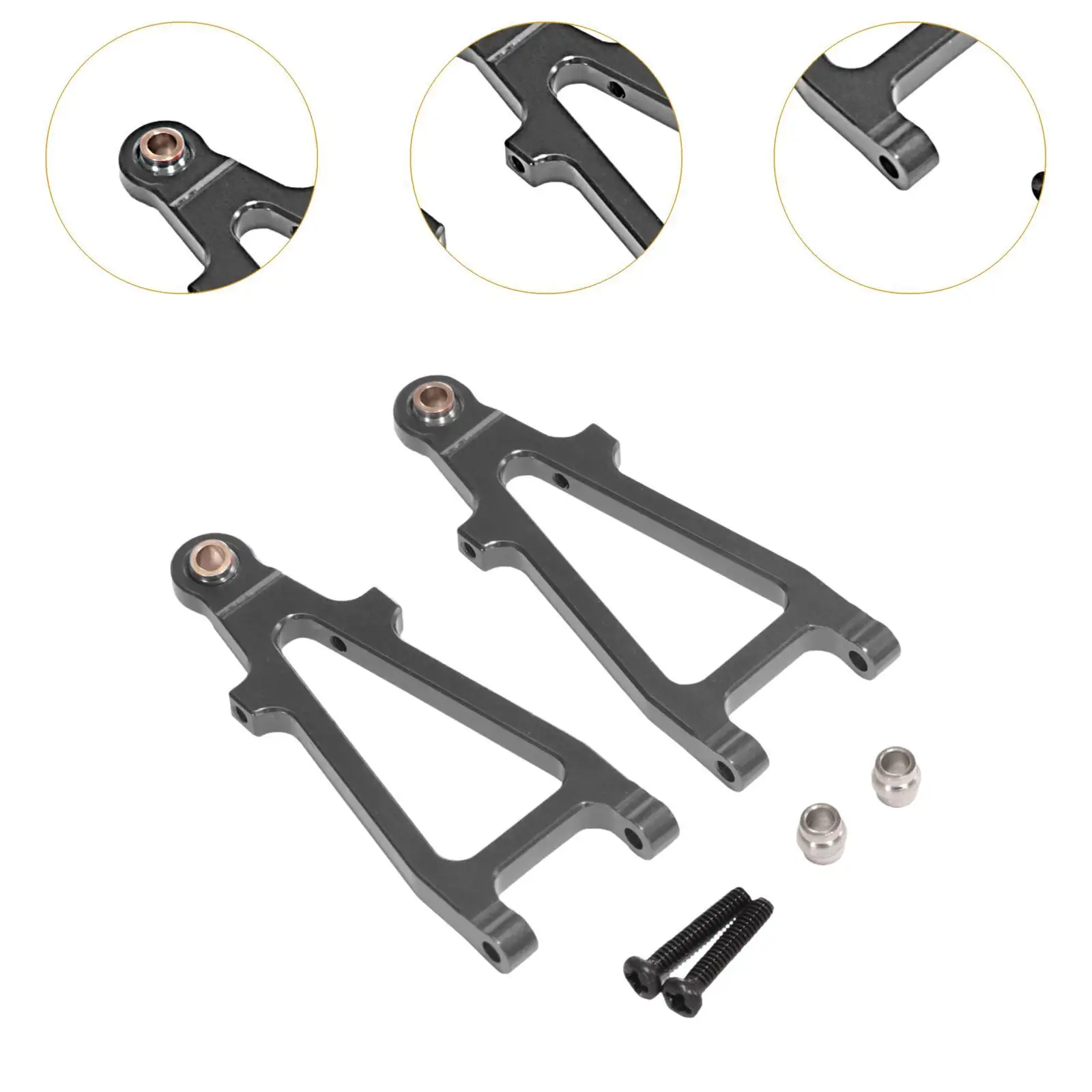 2x RC Car Front Lower Swing Arms 1/20 Premium Heavy Duty High Strength Easy to Replace Modification Part for C8811 20208 JJRC