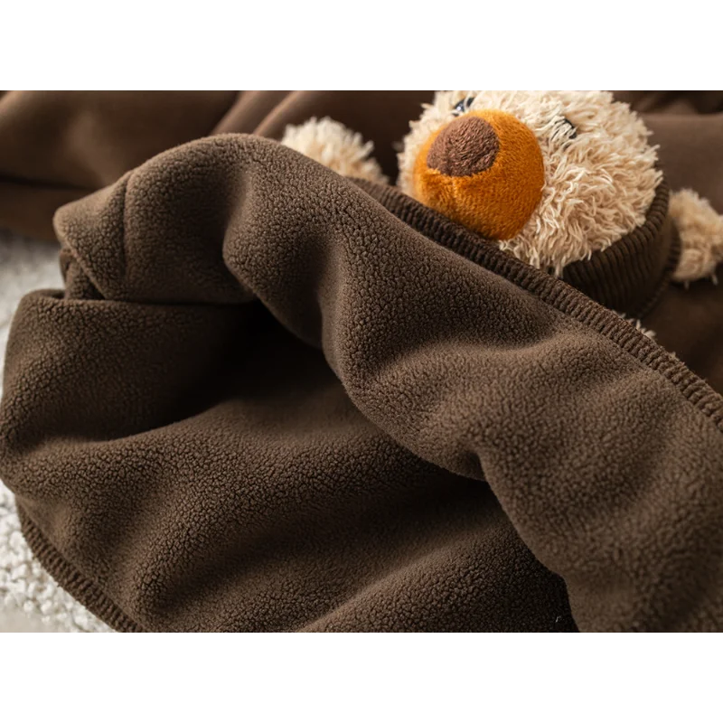 Conjunto de invierno para bebé: sudadera gruesa y pantalón cálido - imagen 4
