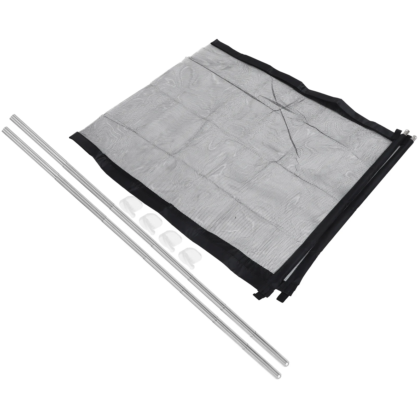 1 Juego de puerta de malla de seguridad para bebé, recinto retráctil para mascotas, valla interior y exterior, red de barrera portátil para perros, diseño plegable de nailon - imagen 2