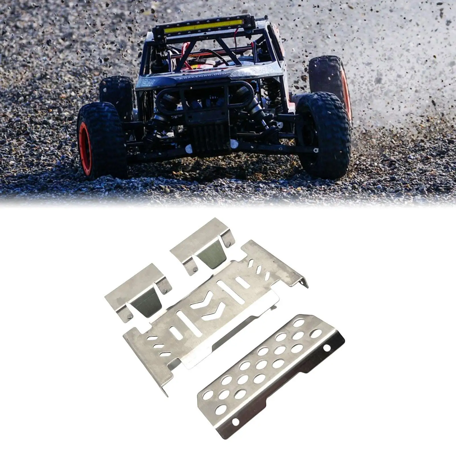 1/10 Chassis Skid Plate Replacement Chassis Armored Protection,Accessoires,Spare Part for Yk4106 Yk4107 RC Model Car