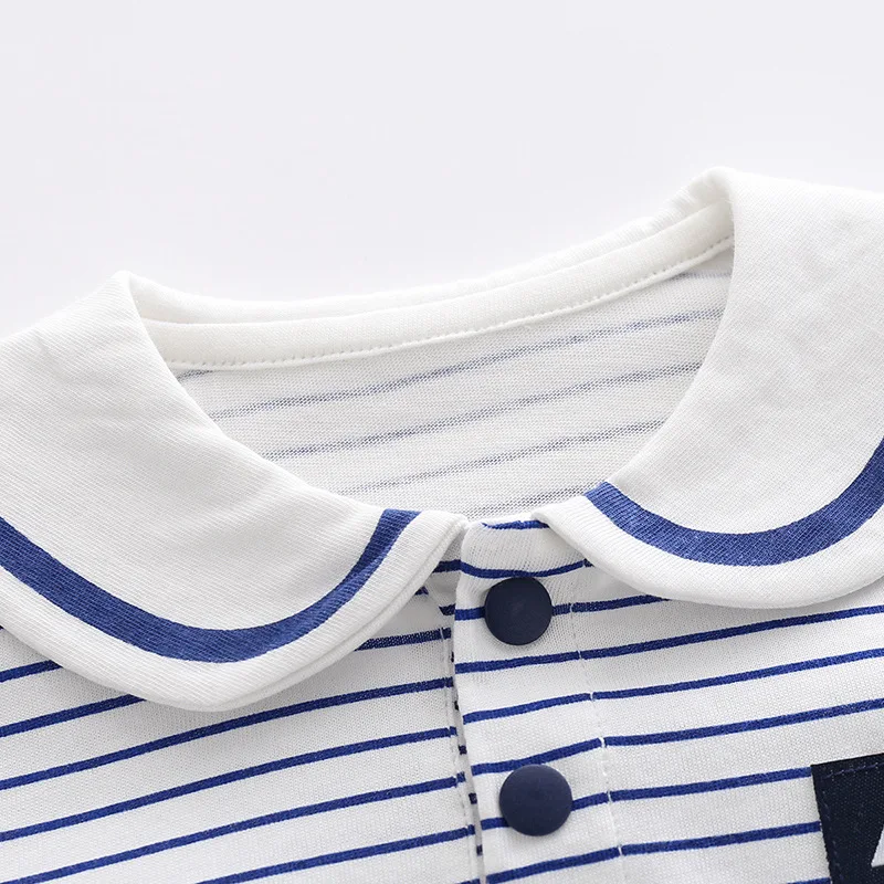 Body para recién nacido, peleles de manga corta de algodón para bebé, ropa de verano para niñas y niños, monos a rayas de una pieza para niños de 0 a 2 años - imagen 5