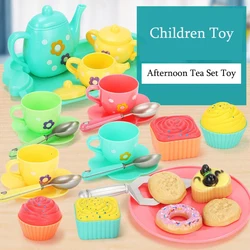 Juego de fiesta de té infantil con tetera y accesorios de juguete