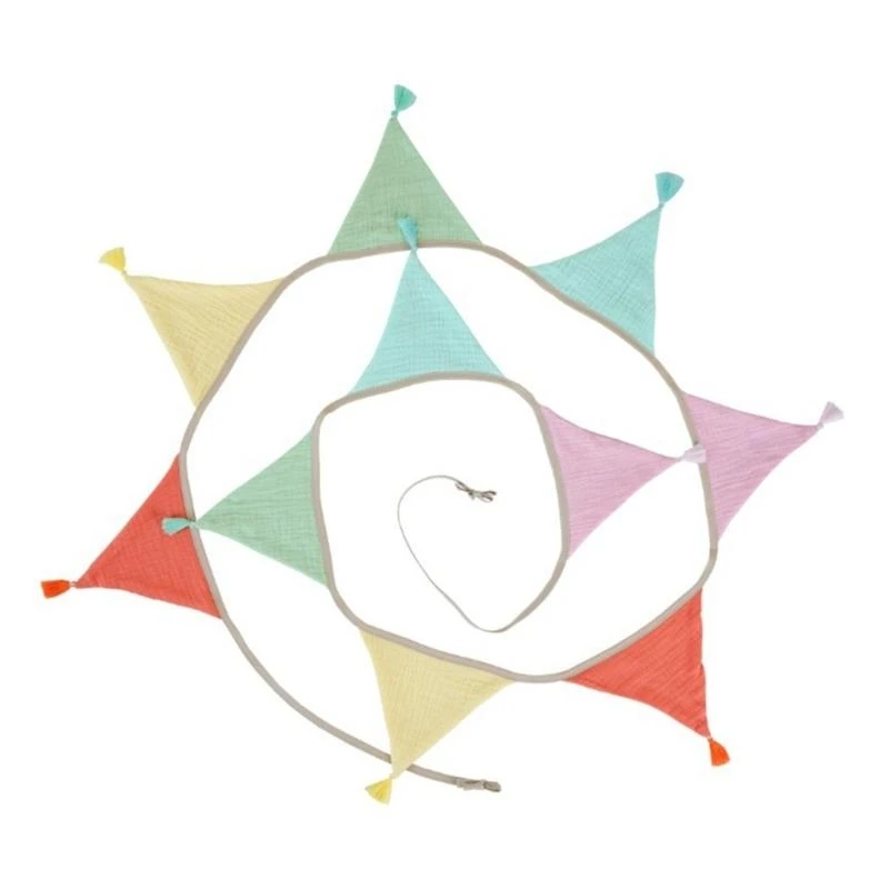 Bunting pared 85ae para habitación los niños 2.6m banderas con flores algodón pancartas coloridas para decoraciones - imagen 3