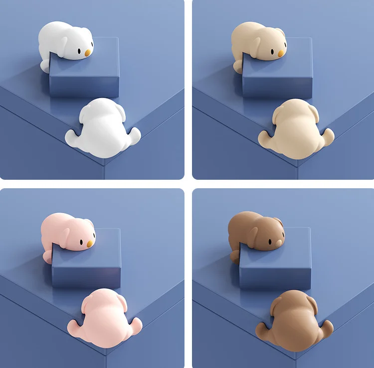 Esquina de seguridad para bebés con oso de peluche suave, bonito acolchado de dibujos animados blancos para ventanas, cama, mesa, protector de bordes de muebles (1 unidad) - imagen 2