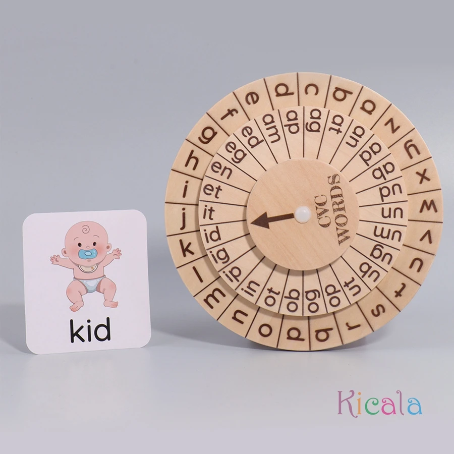 Juguetes educativos Montessori para niños, juego de rompecabezas de palabras de ortografía de madera, palabras CVC, alfabeto inglés, juguetes de bloques de aprendizaje de ortografía - imagen 2