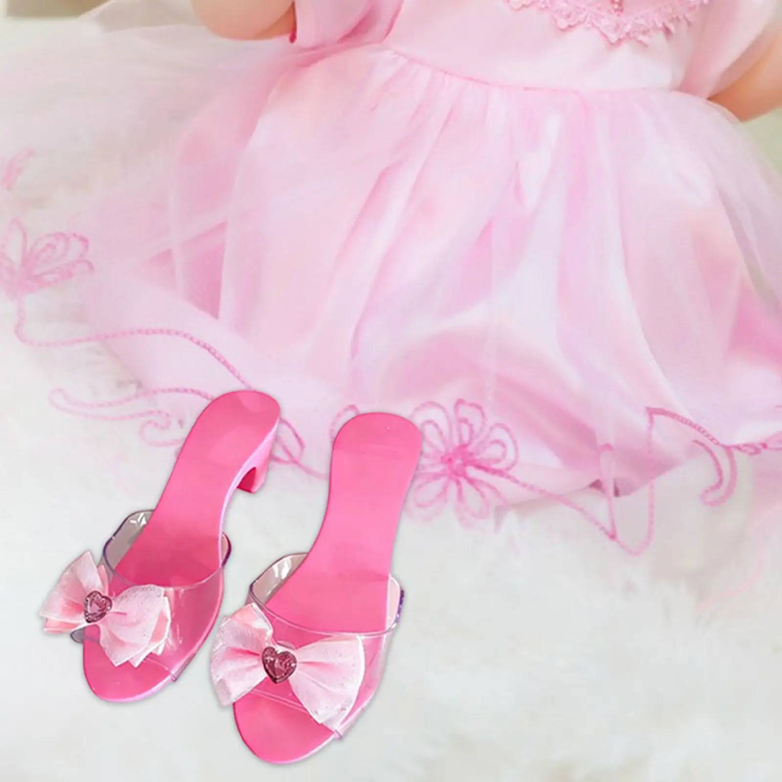 Sandalias de gelatina para niños, tacones para coleccionista de cosplay, juguete, moda, zapato de princesa para vestir, zapato sin cordones para recuerdos de fiesta de cumpleaños - imagen 2