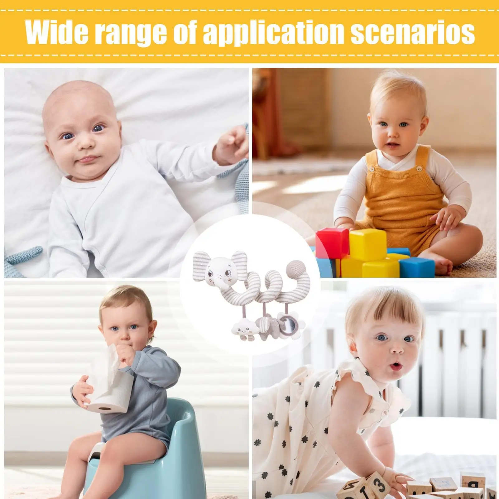 Juguetes para bebé, asiento de coche, cochecito en espiral, juguetes, actividades de aprendizaje de animales para niñas, niños, cuna, viaje, parque, vacaciones al aire libre - imagen 5