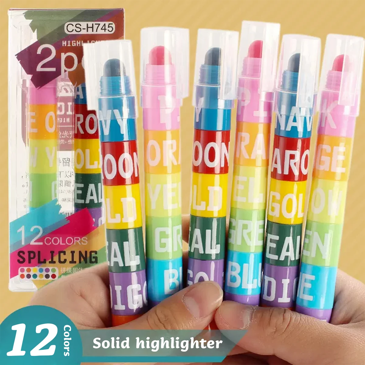 Set de papeleria escolar 12 colores rotuladores y boligrafos - imagen 2