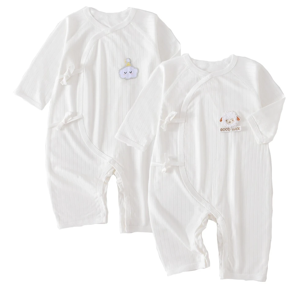 Somenie-mono Unisex de manga larga para bebé, mono con parches de animales bordados bonitos para las cuatro estaciones, para niños y niñas de 0-1-3-6M