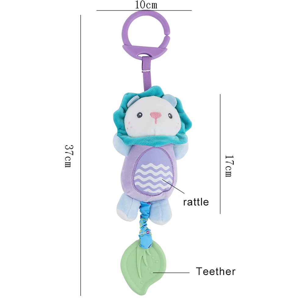 Sonajero de animales para bebé – Peluche suave sensorial manual - imagen 4