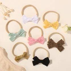 Diademas con lazo de encaje para niñas recién nacidas – Hechas a mano