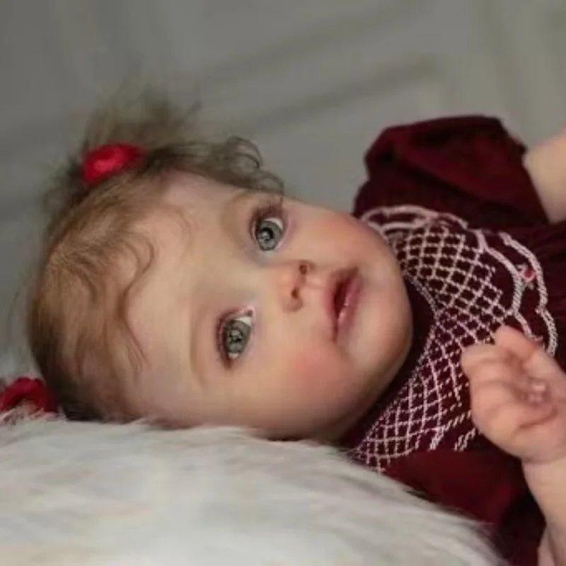 MRB-Kit de muñeca bebé Reborn de vinilo en blanco, 22 pulgadas, SueSue, piezas de muñeca sin terminar sin pintar con ojos y cuerpo de tela - imagen 4