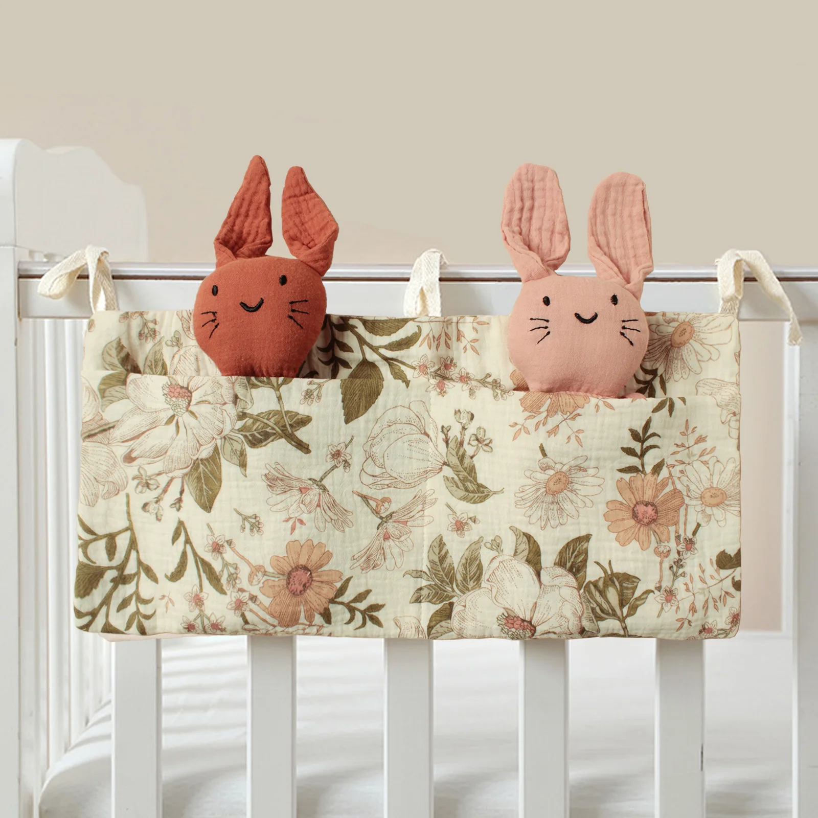 Nueva bolsa de pañales para la cabecera de bebés, bolsa de almacenamiento de pañales desechable para bebés, bolso para bebés, niños y niñas, bolsa colgante con carrito para botellas