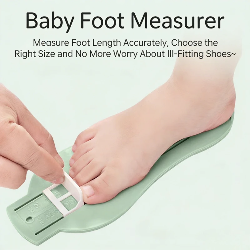 Calculadora de tamaño de zapato con regla para pie de bebé: Dispositivo de medición de longitud del pie para niños, guía de tamaño para zapatos para niños pequeños (0-4 años) - imagen 3
