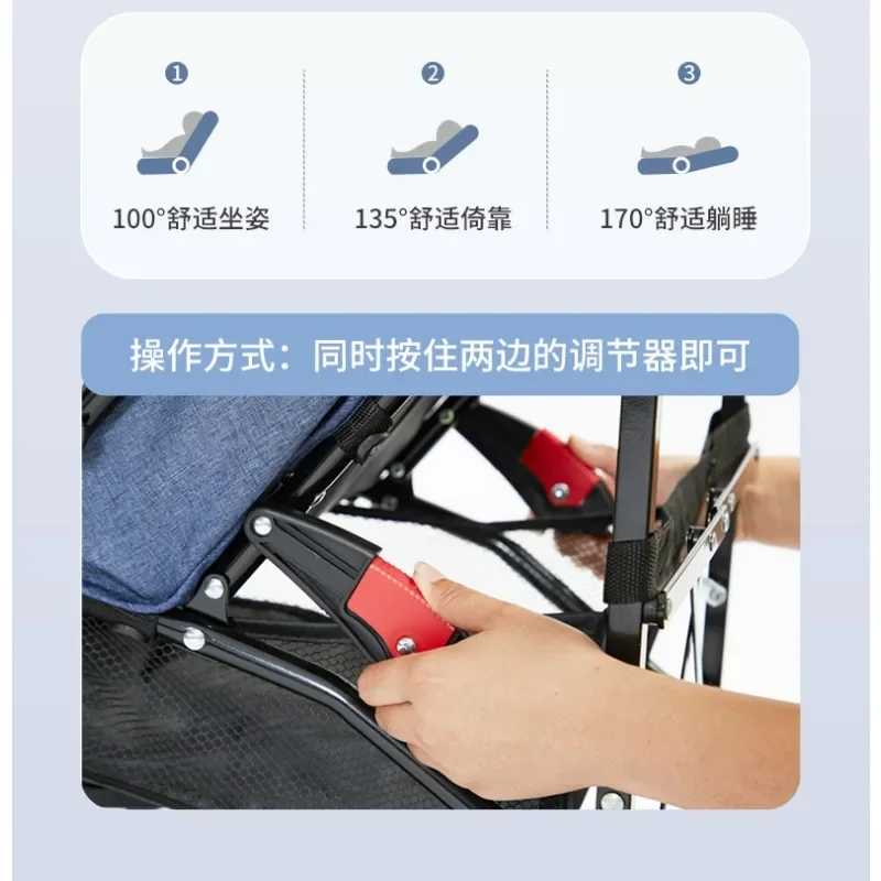 Los cochecitos de bebé son ultraligeros y plegables. Los niños pueden sentarse en cochecitos universales con amortiguadores. - imagen 5