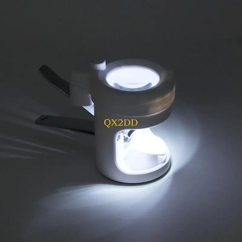 Las cortadoras uñas lupa iluminadas LED LED QX2D cuentan con diseño cilindro desmontable para manicura y uñas - imagen 4
