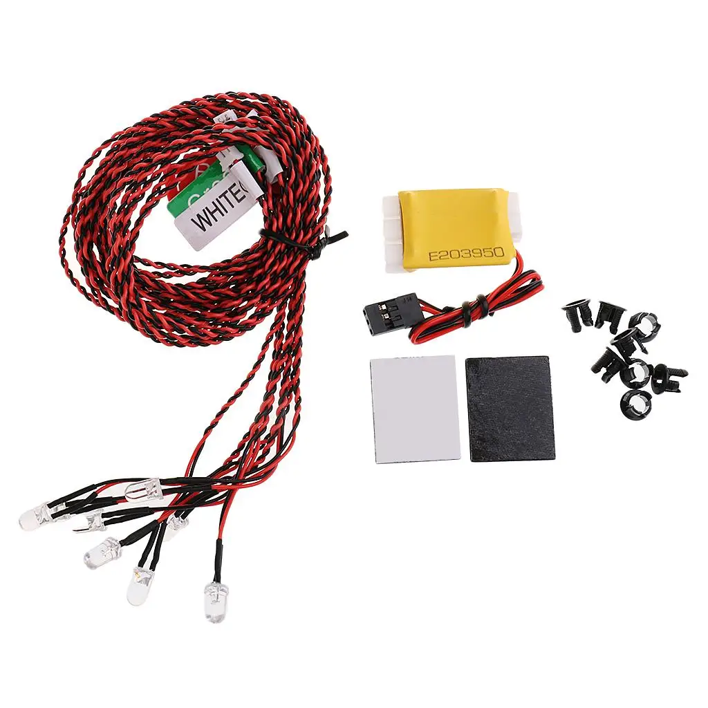 1 Set 8 LED Lighting Kit for RC Plane Helicopter Aircraft Parts Accessories
