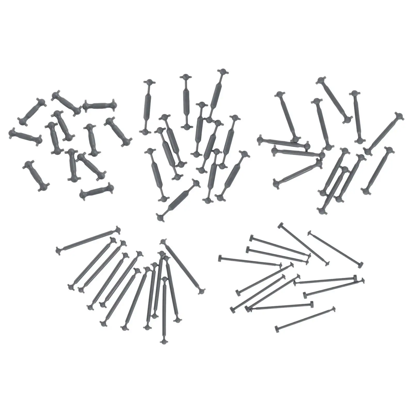12 Pieces 1:87 HO Scale Motor Drive Rods, Train Model Connecting Rods, Building Train Accessories for Trains DIY Modified