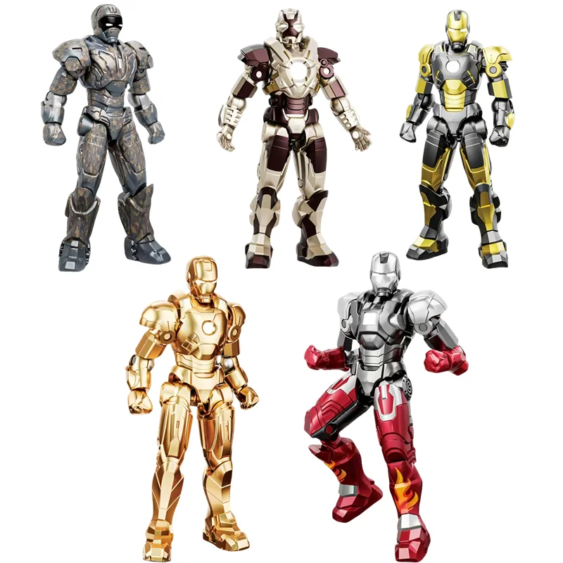 Fondjoy vengadores serie de películas Iron Man colección de figuras de Anime montar modelo decoración caja ciega juguetes niños regalos de Festival - imagen 3