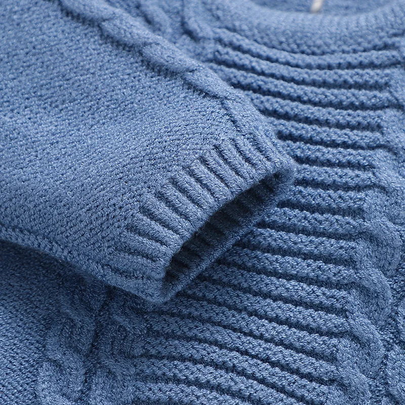 Conjunto de ropa para niños de 0 a 9M, Otoño Invierno, ropa de abrigo informal azul, suéteres de manga larga para niños recién nacidos, jerseys + Pantalones, trajes para niños pequeños - imagen 4