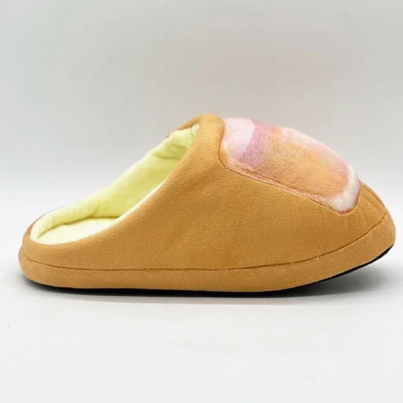 2025 nuevas zapatillas divertidas de felpa con punta para hombres y mujeres, zapatos para el suelo del hogar, suela suave, bonito estampado de uñas, toboganes de casa de interior de talla única para parejas - imagen 3