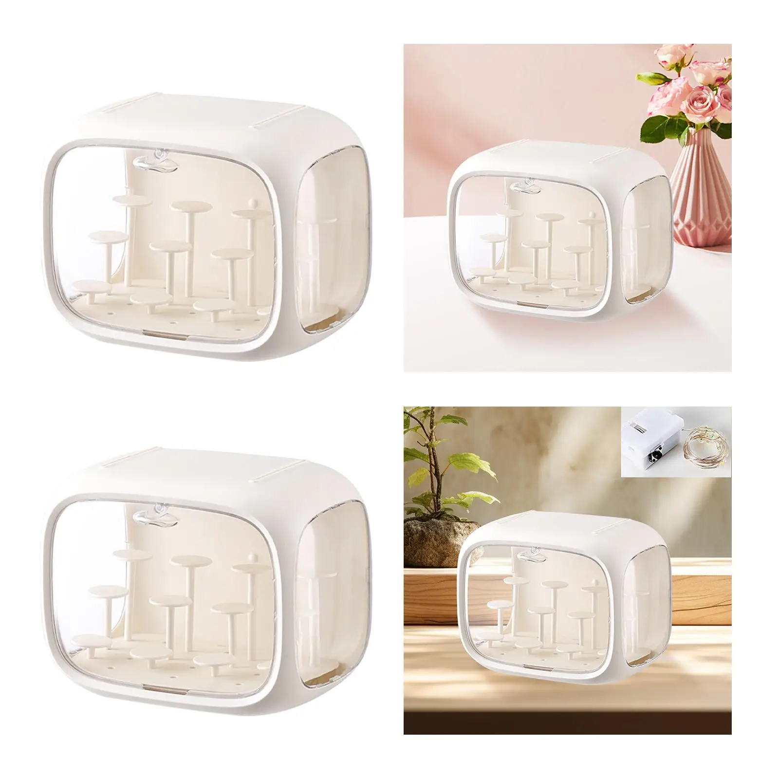 Display Case for Figures Clear Dustproof Protection for Miniature Figurines Souvenirs Collectibles Statue Action Figures