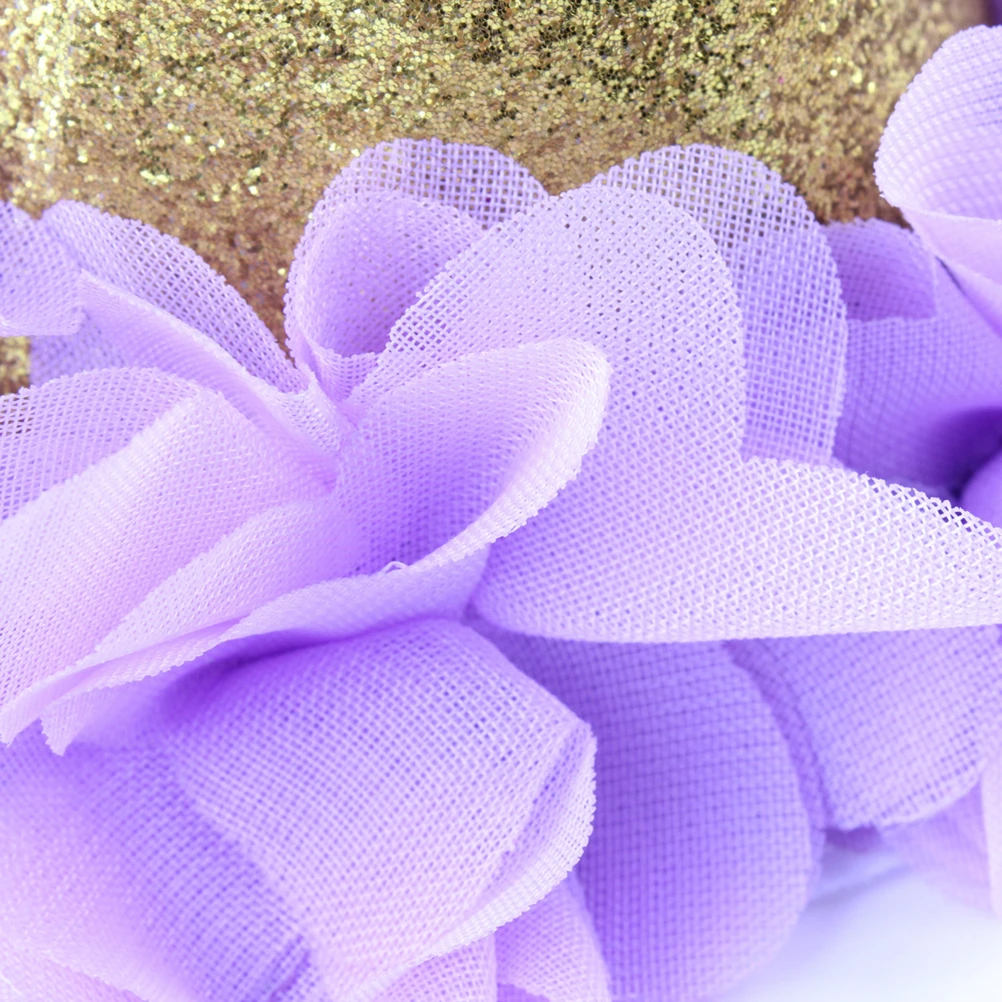 Accesorios para el cabello de flores moradas para bebé, corona ligera, diadema para fiesta de 1er cumpleaños, diadema para 1 año de cumpleaños, pastel Smash