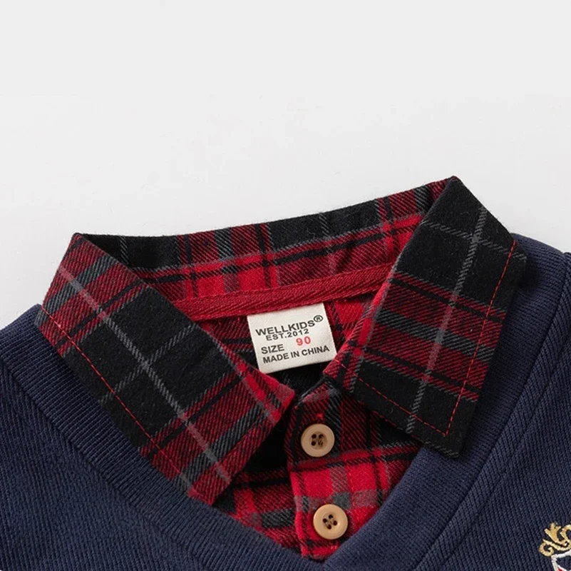 MILANCEL Sudadera con capucha para niños 2-6T - Estilo Preppy - imagen 4