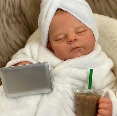 NPK-piezas de muñeca DIY sin montar, pintadas a mano, 21 pulgadas, muñeca Reborn con COA, edición limitada, Color fresco con cuerpo de tela