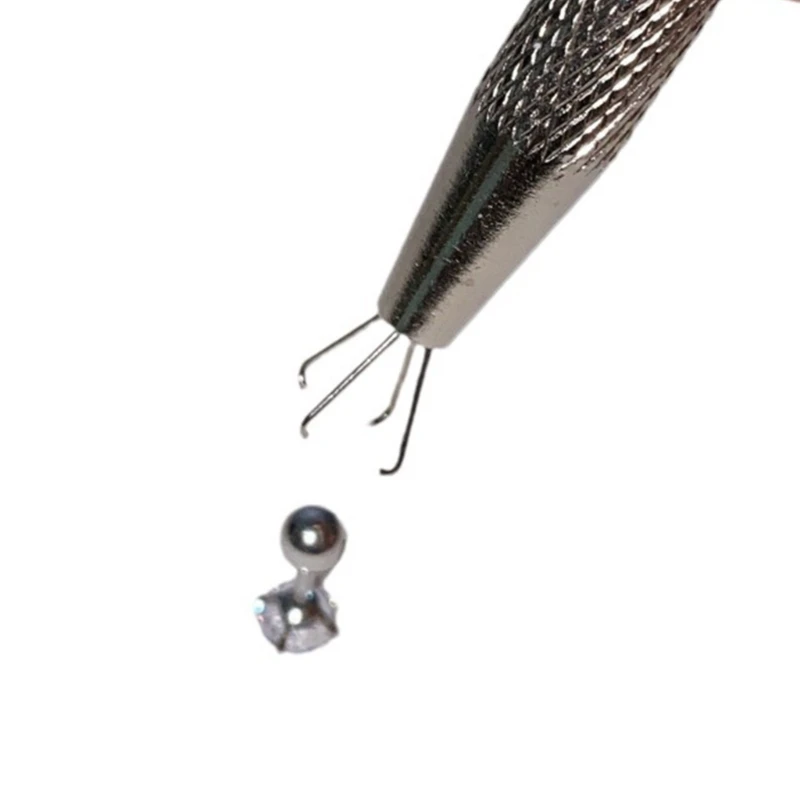 Herramienta de Agarre con Pinza de 4 Puntas para Bolas y Cuentas, Pinzas de Cristal, Recogedores, Agarradores de Alta Precisión para Perforaciones y Fabricación de Joyas - imagen 4