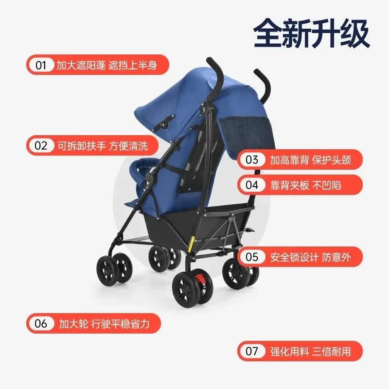 Cochecito de viaje plegable y reclinable para niños - imagen 5
