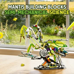 Robot Mantis de bloques de construcción con luz – Juguete STEM