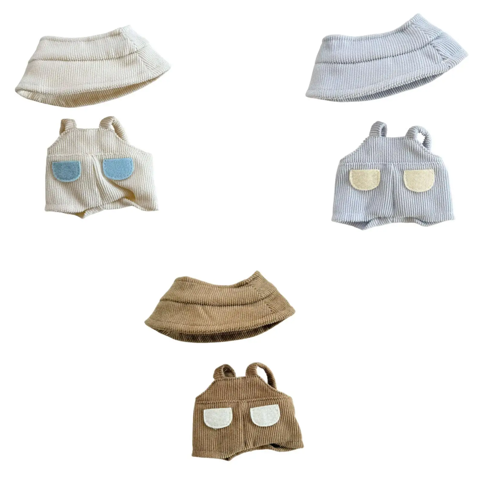 Plush Doll Rompers with Hat Decoration Hands on Cute Coordination Doll Outifits Photo Props for 5.91inch/6.69inch Doll for Kids Plush Doll Rompers with Hat Decoration Hands on Cute Coordination Doll Outifits Photo Props for 5.91inch/6.69inch Doll for Kids