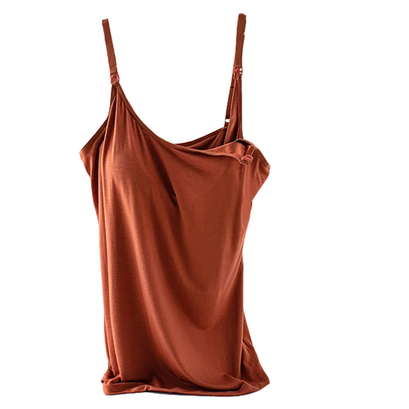 Chaleco de lactancia para mujeres embarazadas, ropa de alimentación Postnatal con almohadilla para el pecho, Top de lactancia informal para mujeres embarazadas - imagen 5