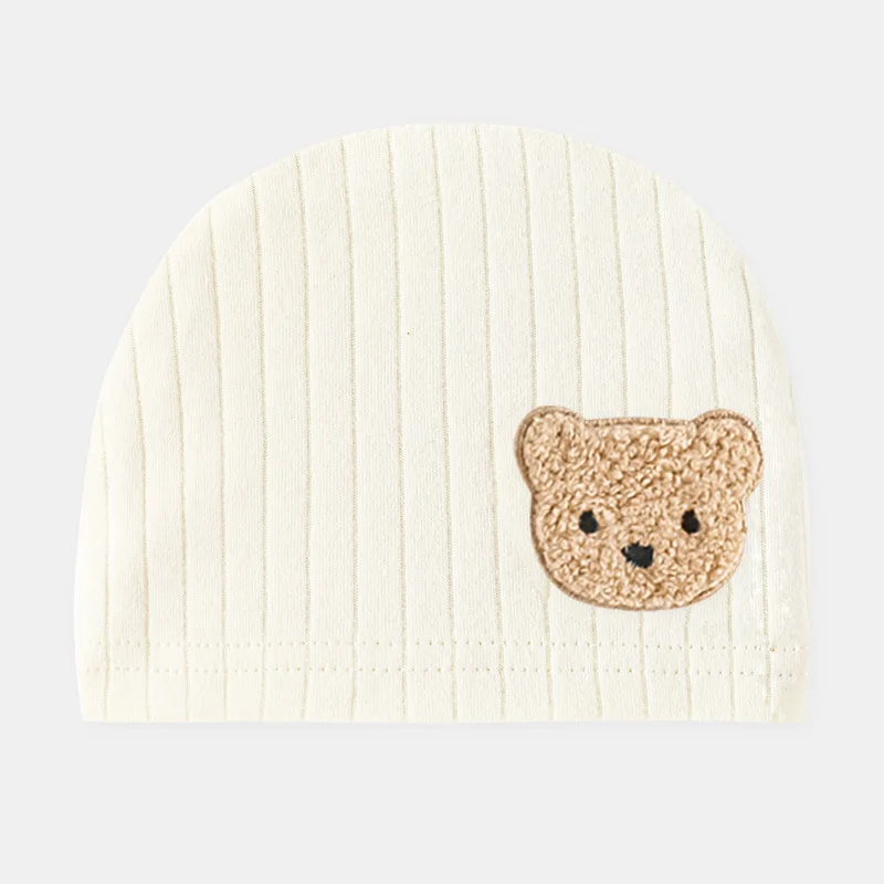 Gorro de algodón con orejitas de oso para recién nacido - imagen 3
