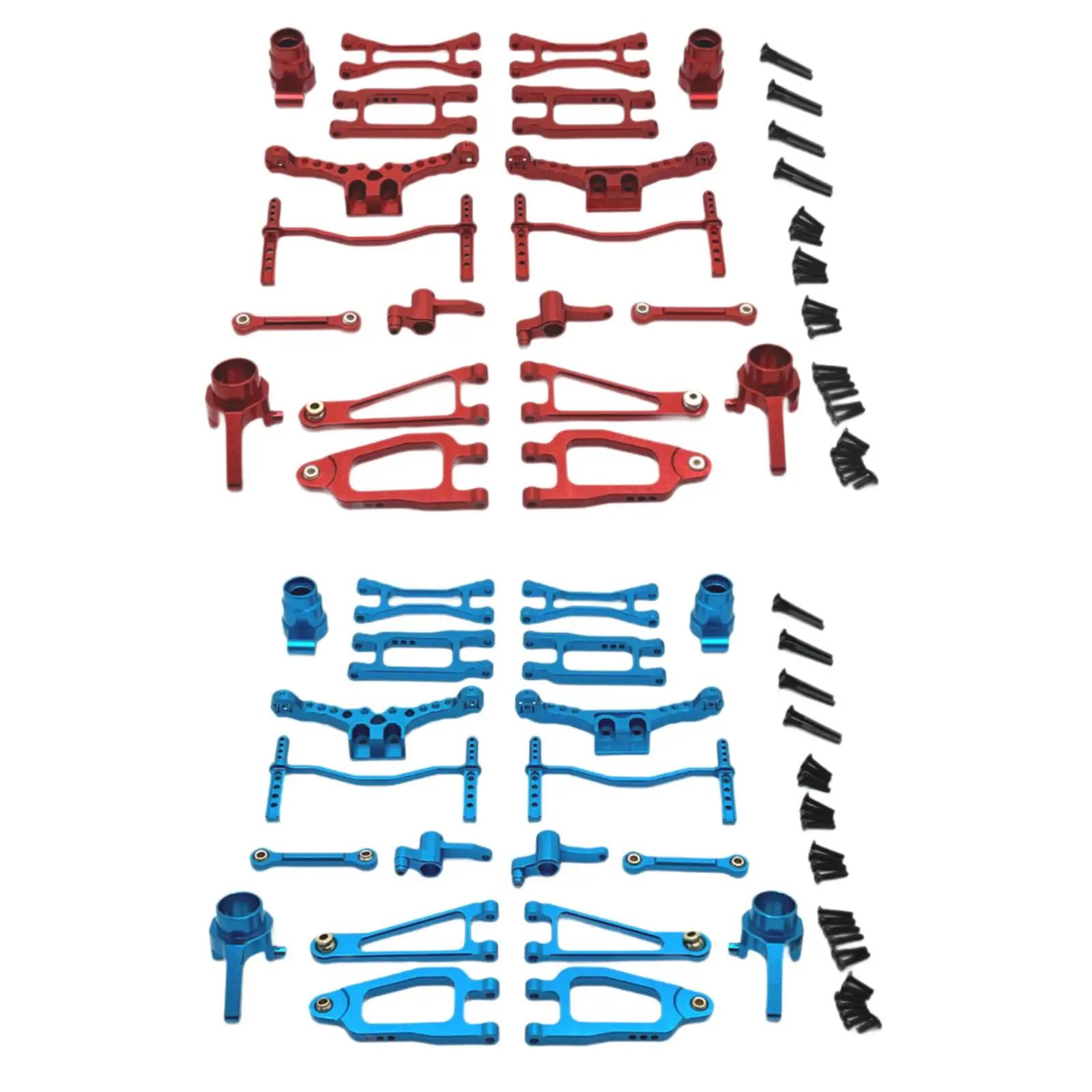 RC Front Rear Swing Arm Professional Accessory Metal Steering Rod Steering Cup Parts Set for 18101 18102 1/18 Vehicle Parts