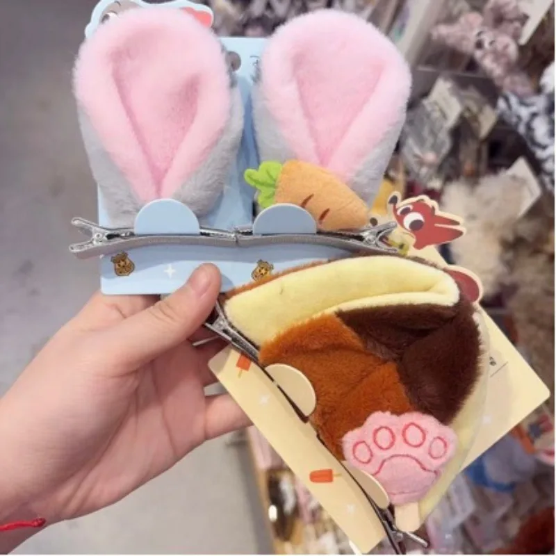 Horquilla bonita de dibujos animados de Zootopia de Disney para niños, accesorios de Cosplay de Anime, pinza para el pelo para niñas, sombreros de moda, regalo de Navidad para niños - imagen 2