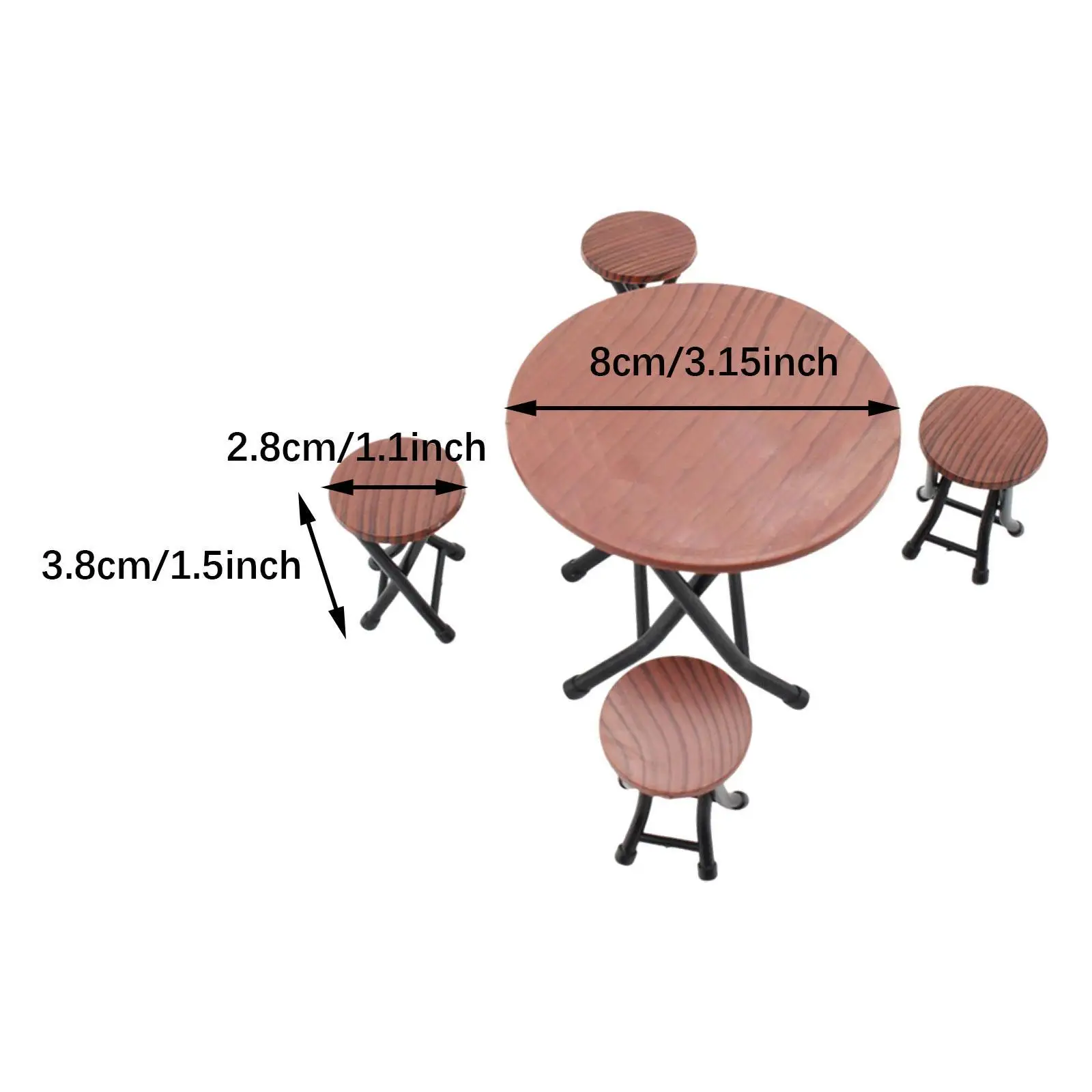 1:12 Scale Dollhouse Desk Chair Dollhouse Decoration Scene Decoration Gift Fairy Garden Simulation Furniture Toys Mini Furniture