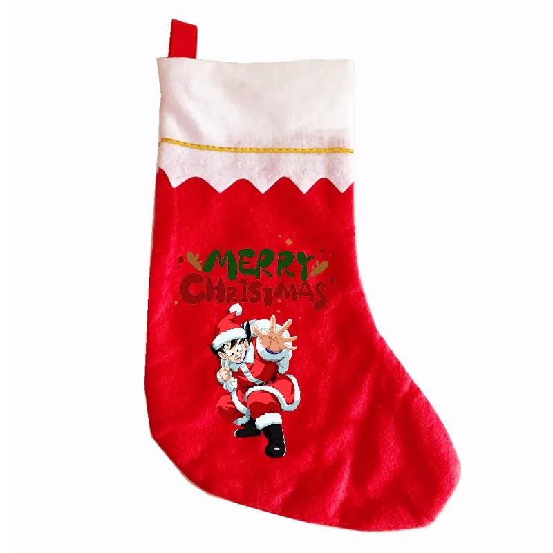 Bola de dragones, medias navideñas, saco de regalo de Goku, bolsa de dulces, decoración navideña para el hogar, calcetín, decoración de árbol de Navidad, regalo periférico - imagen 3