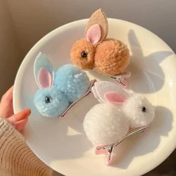 Horquilla de pelo conejito 3D de peluche para niña