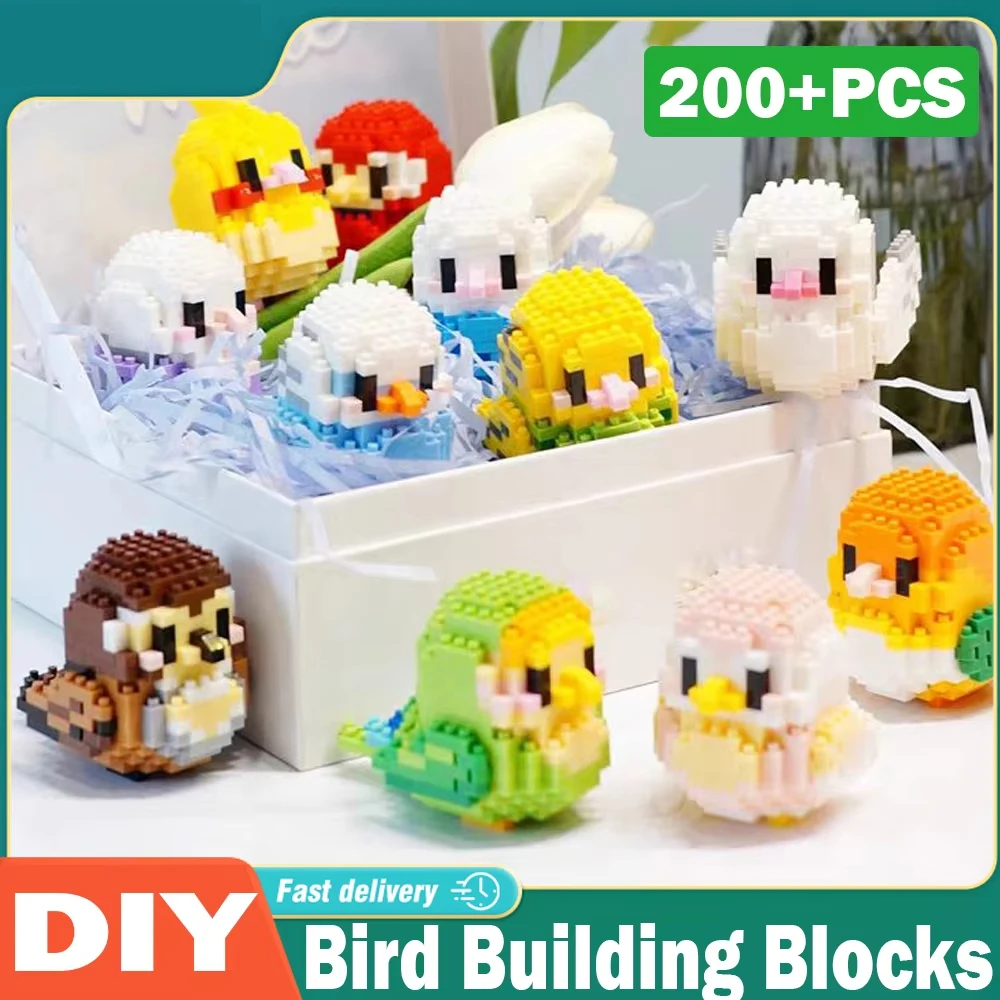 Bloques de construcción 3D pájaros cacatúa – Mini ladrillos DIY - imagen 2