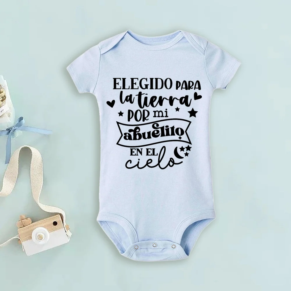 Pelele con estampado de mi abuelo, ropa infantil con estampado de tierra en el cielo, regalos para anuncio de embarazo - imagen 3