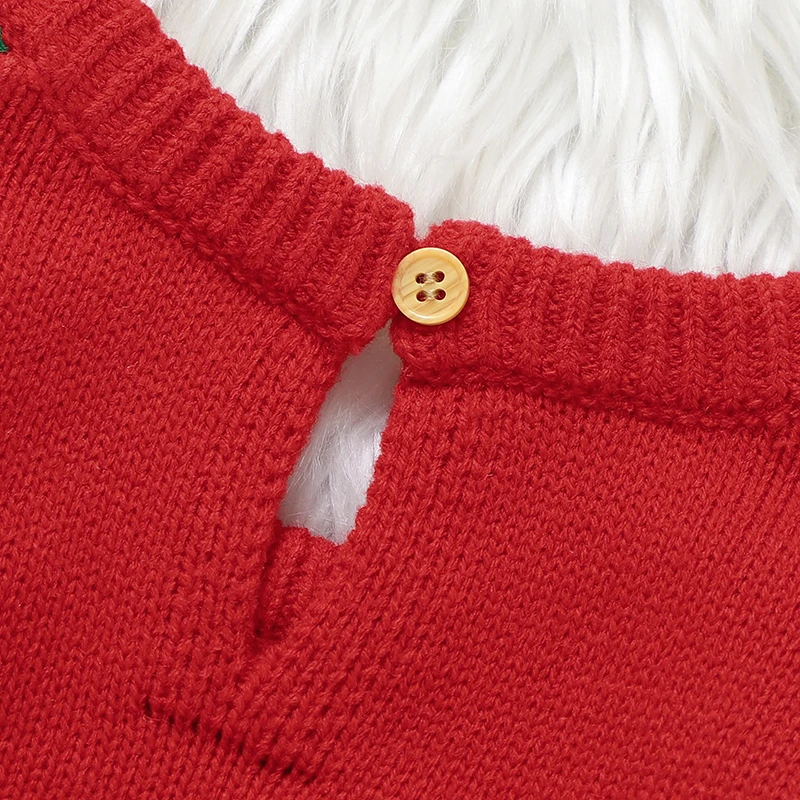 Pelele bebé navideño Papá Noel rojo y verde - imagen 3