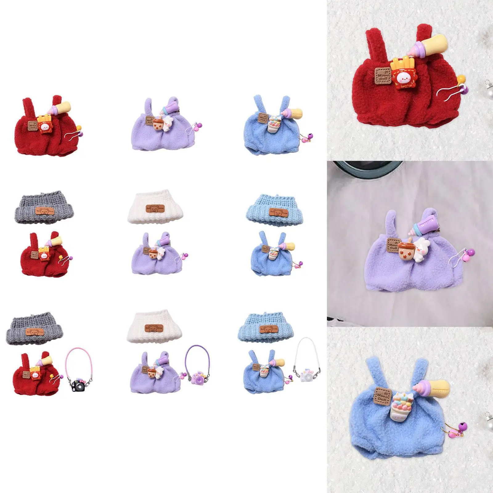 Plush Doll Clothes Birthday Gifts Coordination for Kids Cute DIY Accessories Decoration Imagination Doll Outifits for 17cm Doll