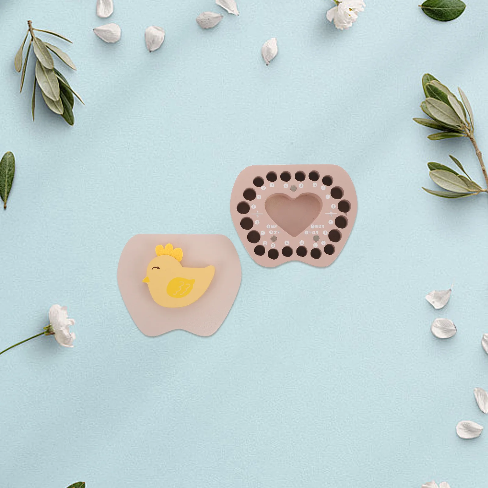 Caja de almacenamiento de dientes de bebé, organizador de recuerdos portátil de madera para niños y niñas, cordón Umbilical para dientes, primer cabello - imagen 5